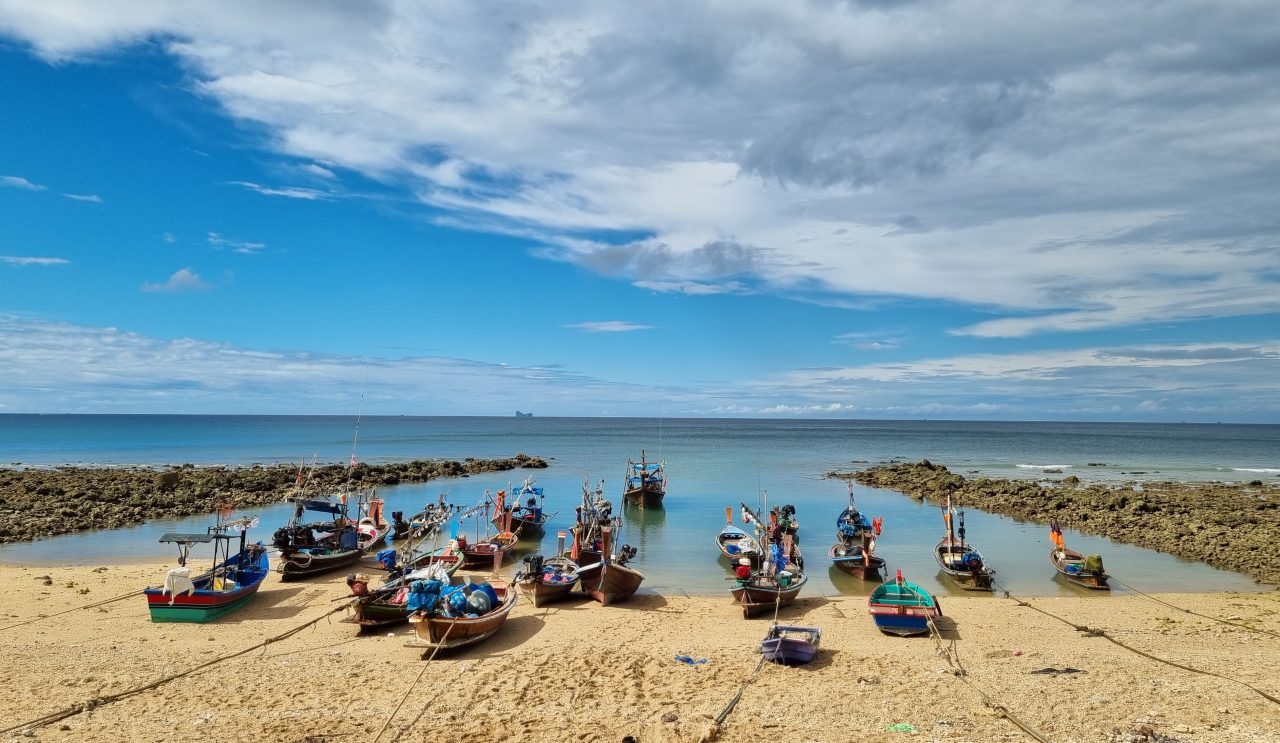 Small harbor on Koh Lanta Island in the south of Thailand.