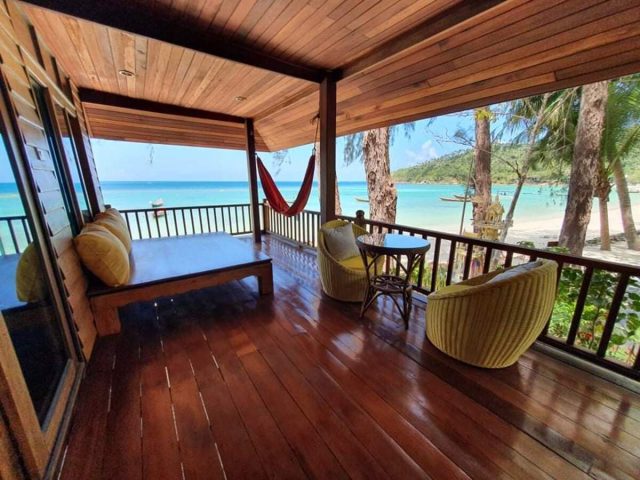 Salad Hut Balcony Beach View